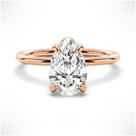 Captivating Raindrop Pear-Shaped Solitaire Moissanite Ring