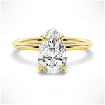 Captivating Raindrop Pear-Shaped Solitaire Moissanite Ring