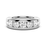 Channel Set Moissanite Men's Wedding Band