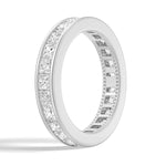 Channel-Set Princess-Cut Moissanite Eternity Wedding Band - 2.48 CT.