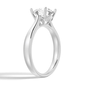 Classic 4-Prong Solitaire Round Moissanite Ring