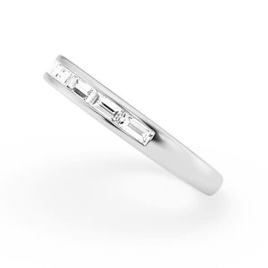 Classic Baguette Cut Moissanite Wedding Band