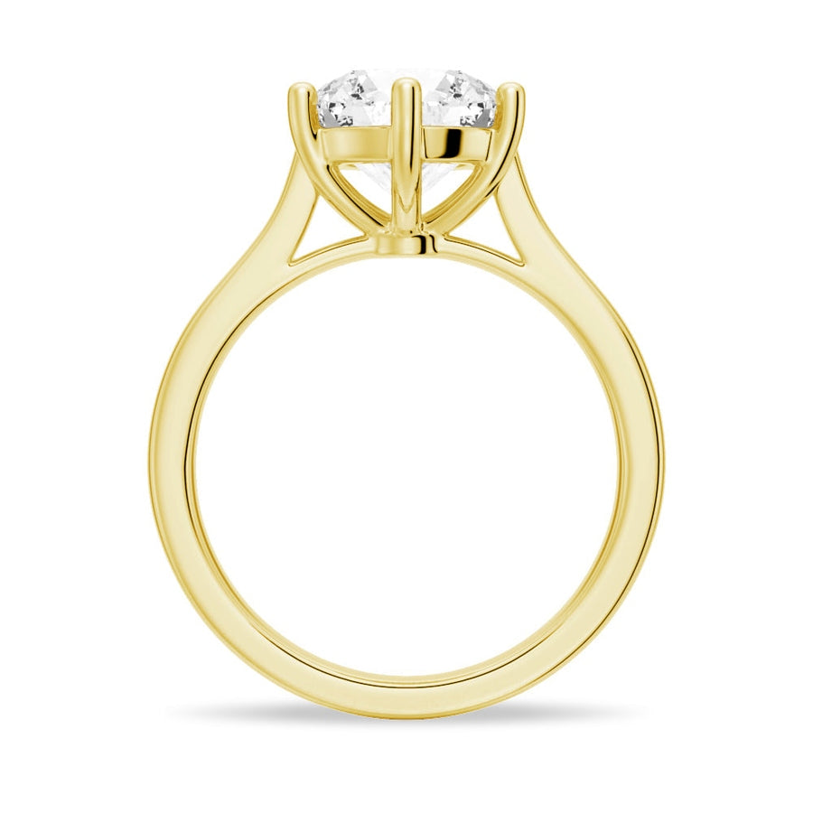 Classic Cathedral-Style Round Engagement Ring