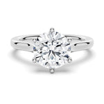 Classic Cathedral-Style Round Engagement Ring