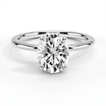 Classic Four-Prong Oval Cut Lab Grown Diamond Engagement Ring