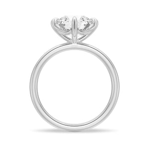 Classic Four-Prong Solitaire Moissanite Engagement Ring