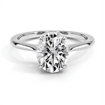 Classic Four-Prong Solitaire Oval Cut Lab Grown Diamond Engagement Ring