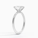 Classic Four-Prong Solitaire Oval Cut Lab Grown Diamond Engagement Ring