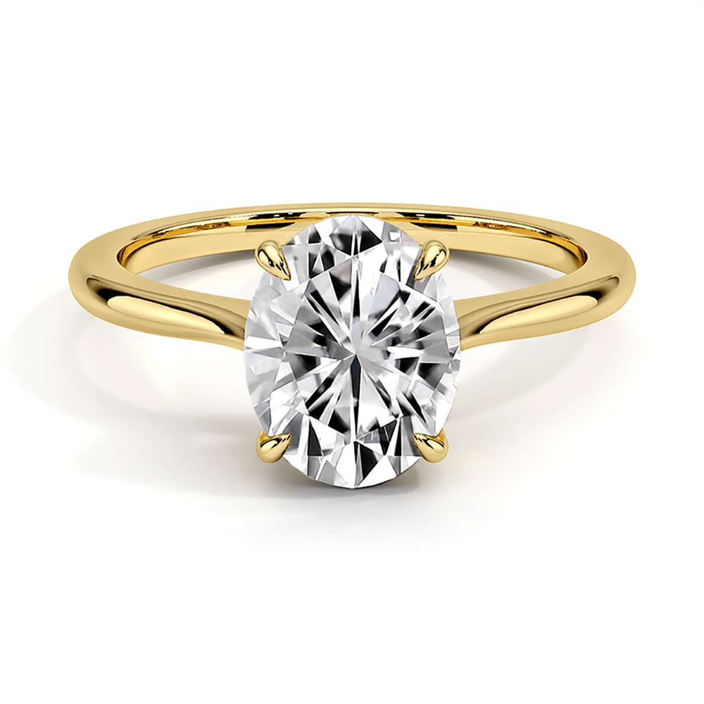 Classic Four-Prong Solitaire Oval Cut Lab Grown Diamond Engagement Ring