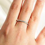 Classic French Pave Moissanite Wedding Band