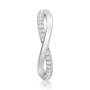 Classic Infinity Moissanite Wedding Band