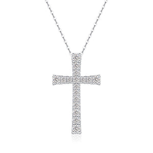 Classic Moissanite Cross Necklace