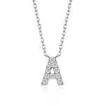 Classic Pavé Initial A Pendant Necklace