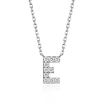 Classic Pavé Initial E Pendant Necklace