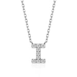 Classic Pavé Initial I Pendant Necklace