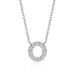 Classic Pavé Initial O Pendant Necklace