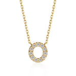 Classic Pavé Initial O Pendant Necklace