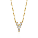 Classic Pavé Initial Y Pendant Necklace