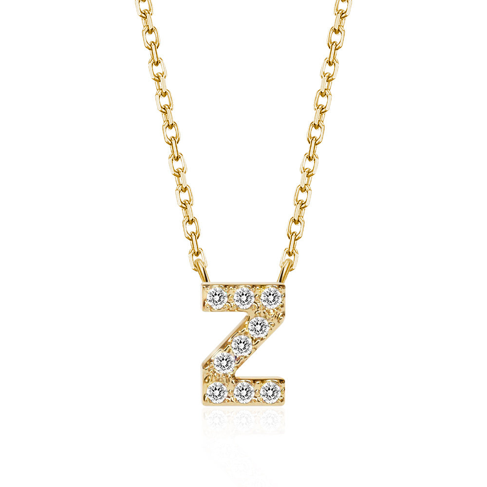 Classic Pavé Initial Z Pendant Necklace