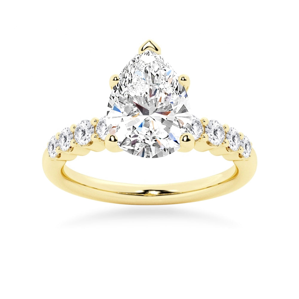 Classic Pear Shaped Moissanite Engagement Ring