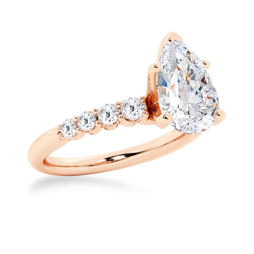 Classic Pear Shaped Moissanite Engagement Ring