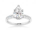 Classic Pear Shaped Moissanite Engagement Ring