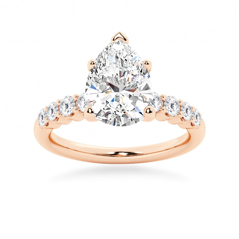 Classic Pear Shaped Moissanite Engagement Ring