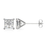 Classic Princess Shaped Moissanite Stud Earrings - 1 CT.