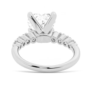 Classic Shared-Prong Heart Moissanite Engagement Ring