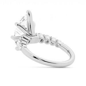 Classic Shared-Prong Marquise Moissanite Engagement Ring