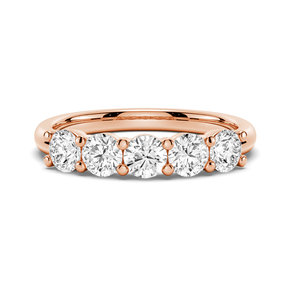 Classic Shared Prong Set Moissanite Wedding Band