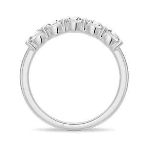 Classic Shared Prong Set Moissanite Wedding Band