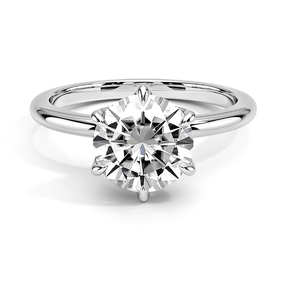 Classic Six-Prong Round Cut Engagement Ring