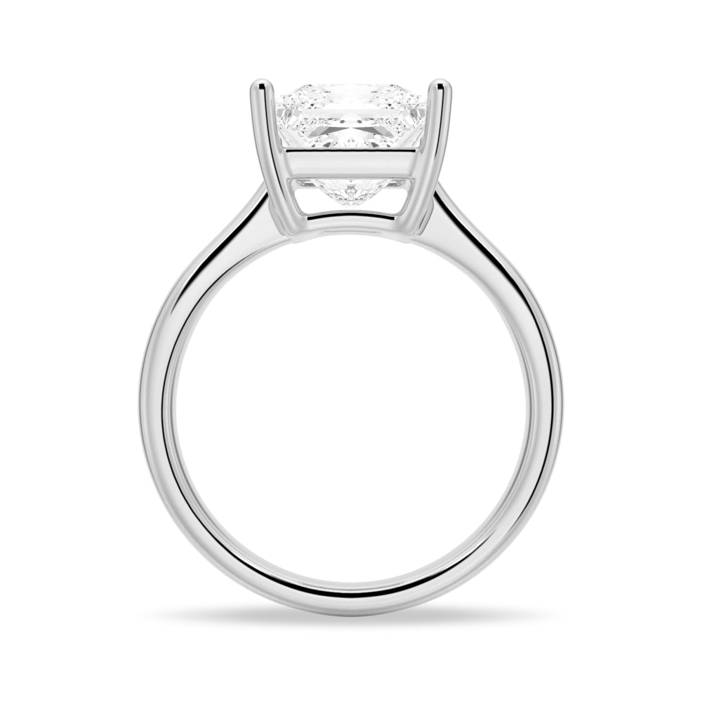 Classic Solitaire Princess Cut Engagement Ring