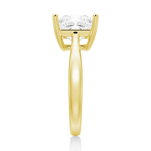 Classic Solitaire Princess Cut Engagement Ring