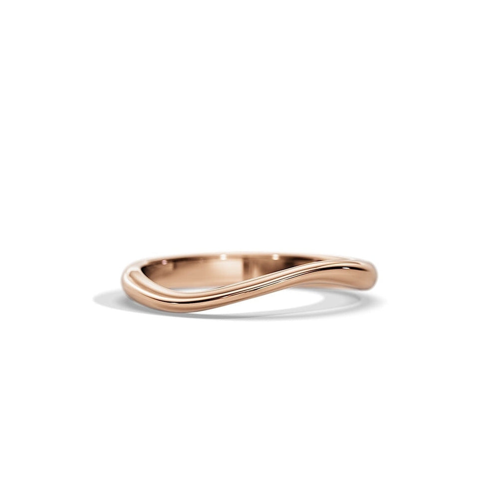 Classic Wave Shape Plain Wedding Band