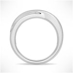 Crossover Channel Set Moissanite Men's Wedding Band