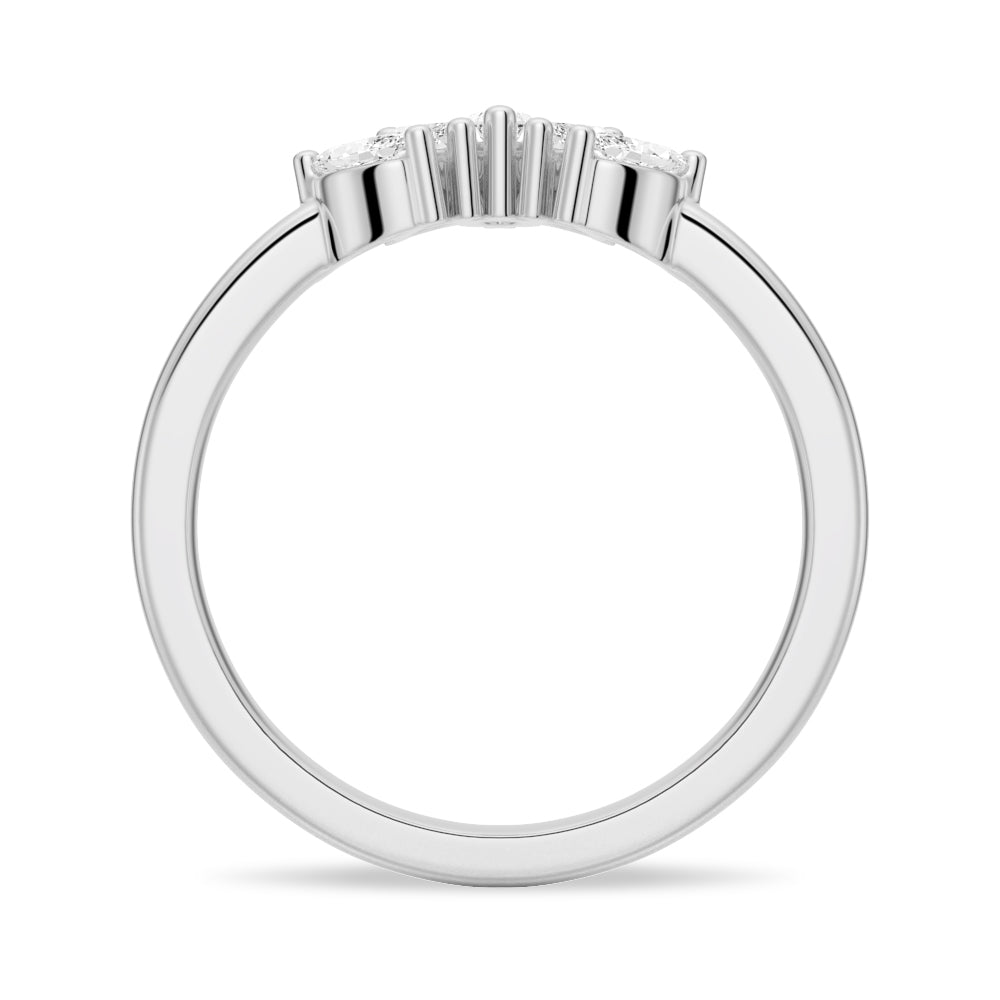 Crown Shape Moissnite Wedding Band