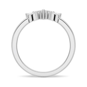 Crown Shape Moissnite Wedding Band