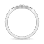 Curved Crown Double Row Moissanite Wedding Band