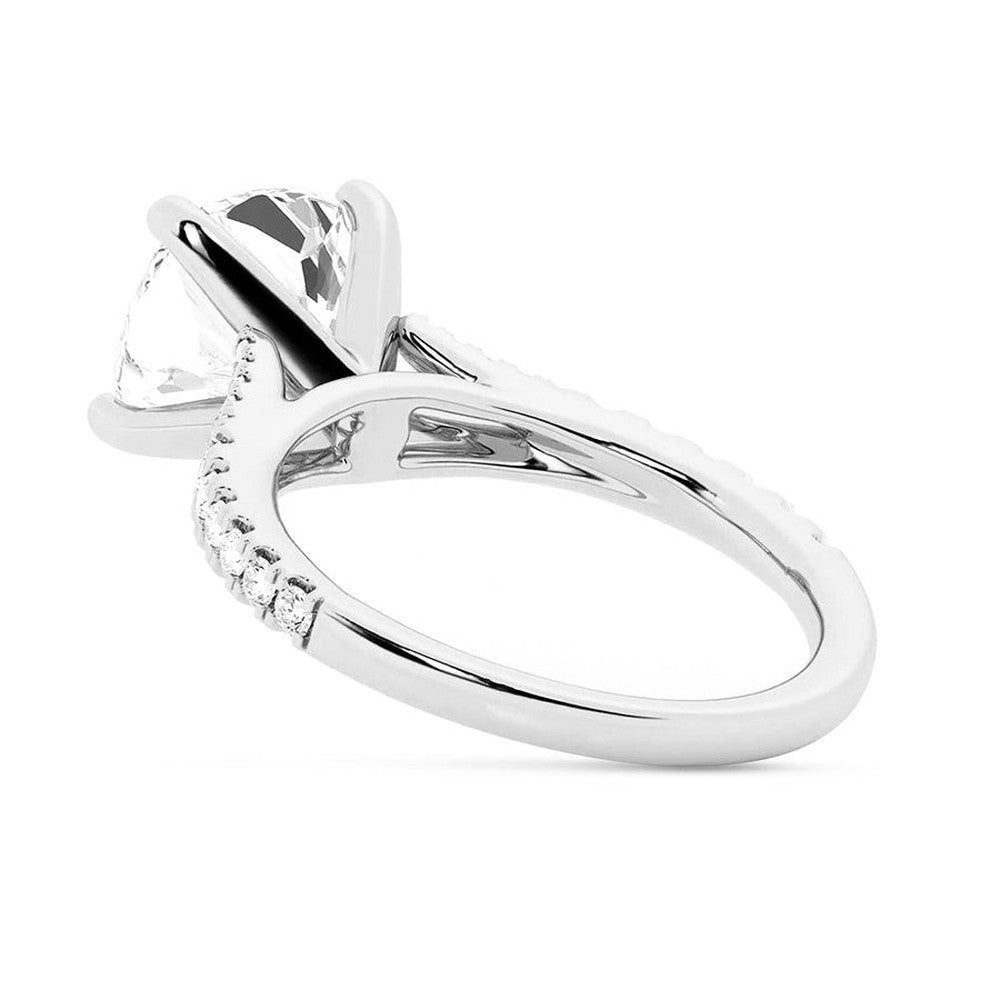 Cushion Cut Split-Shank Moissanite Bridal Set