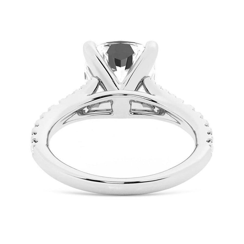 Cushion Cut Split-Shank Moissanite Bridal Set