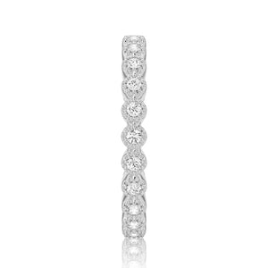 Delicate Bezel-Set Moissanite Eternity Ring