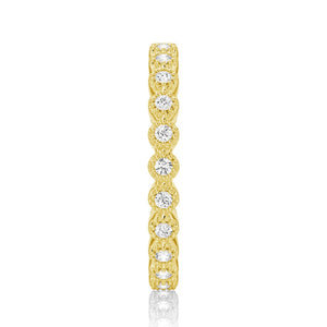 Delicate Bezel-Set Moissanite Eternity Ring