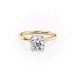 Delicate Petal Prongs Moissanite Engagement Ring