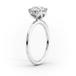 Delicate Petal Prongs Moissanite Engagement Ring