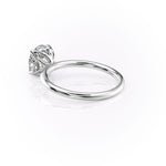 Delicate Petal Prongs Moissanite Engagement Ring