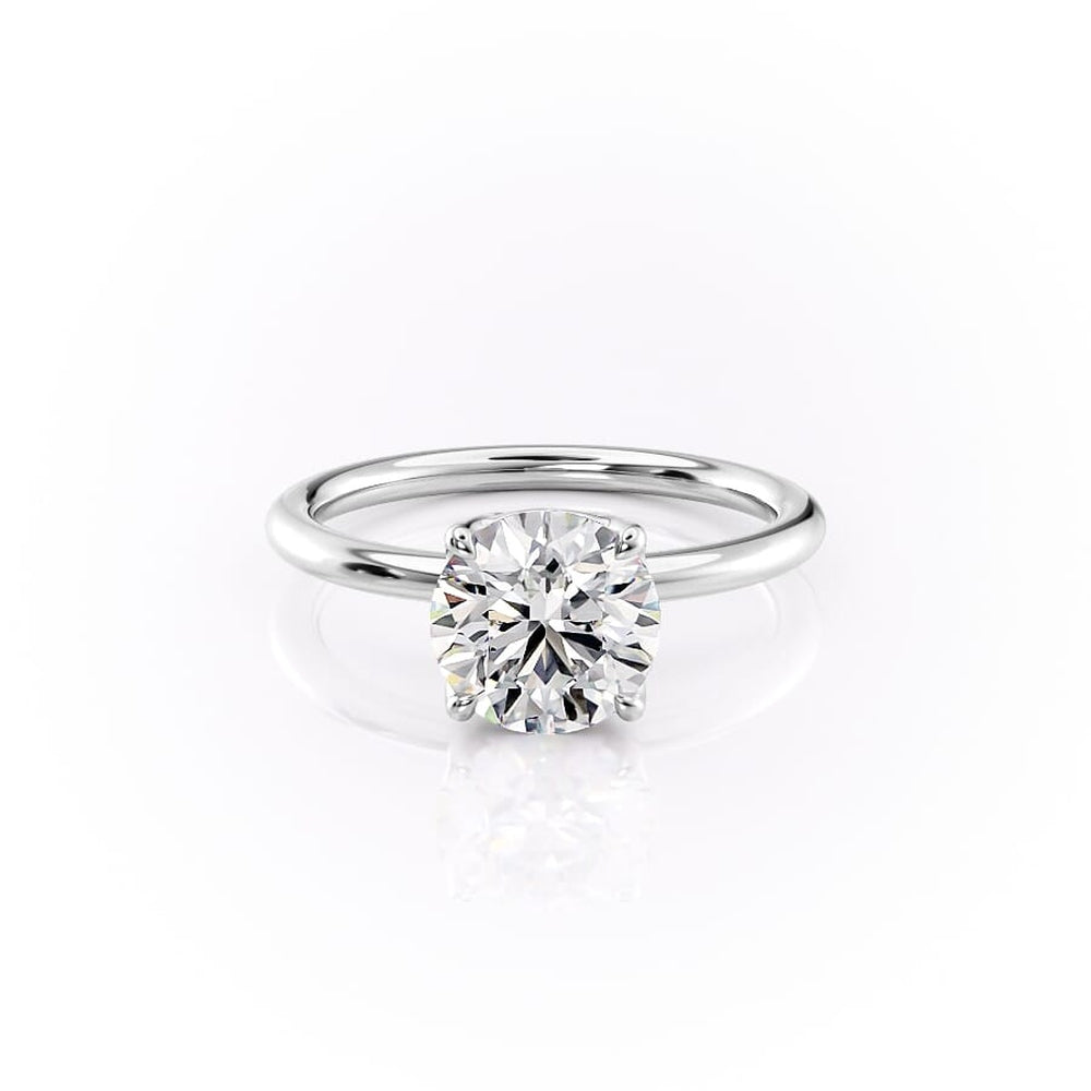 Delicate Petal Prongs Moissanite Engagement Ring