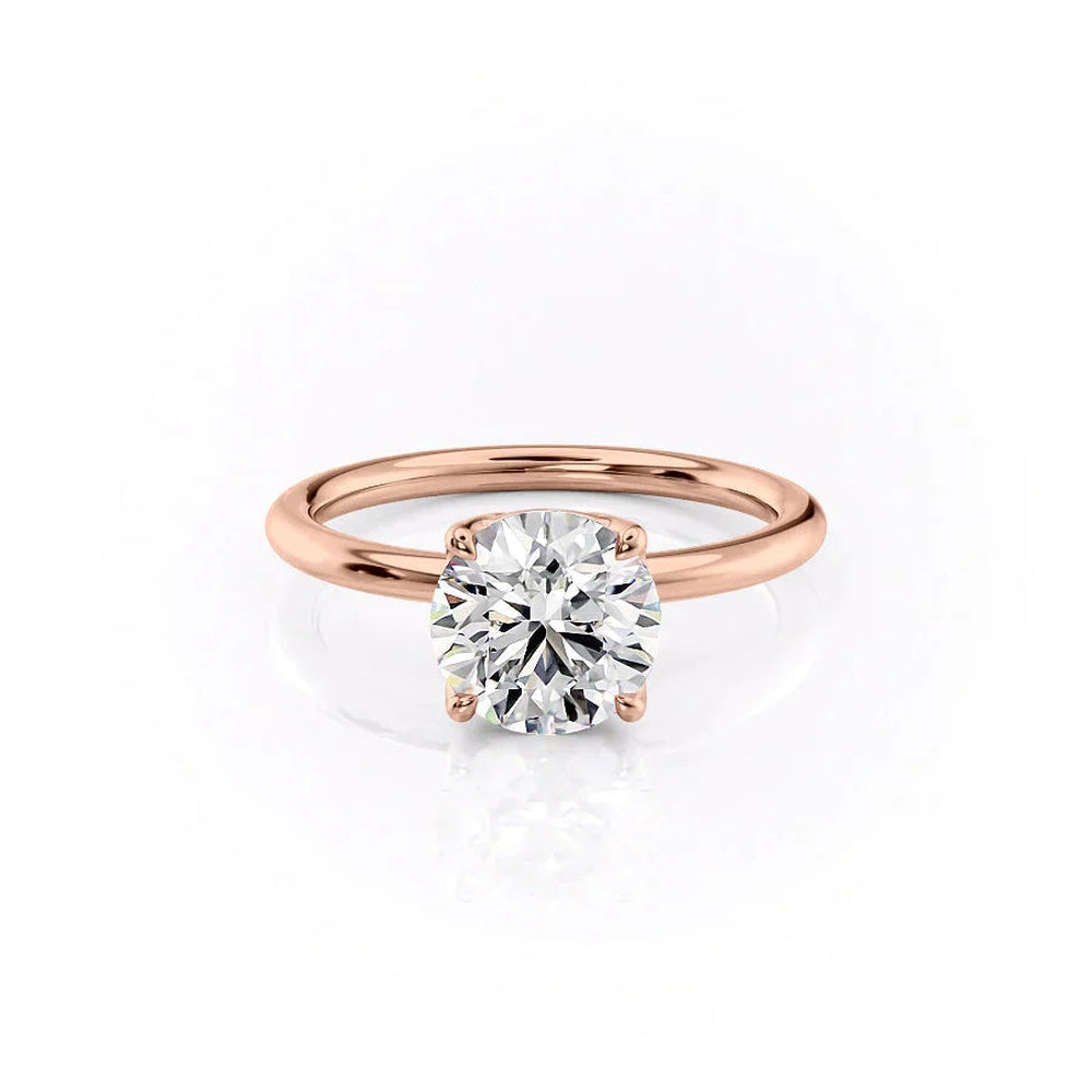 Delicate Petal Prongs Moissanite Engagement Ring