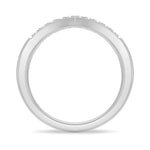 Double Row Curved Crossover Wedding Band